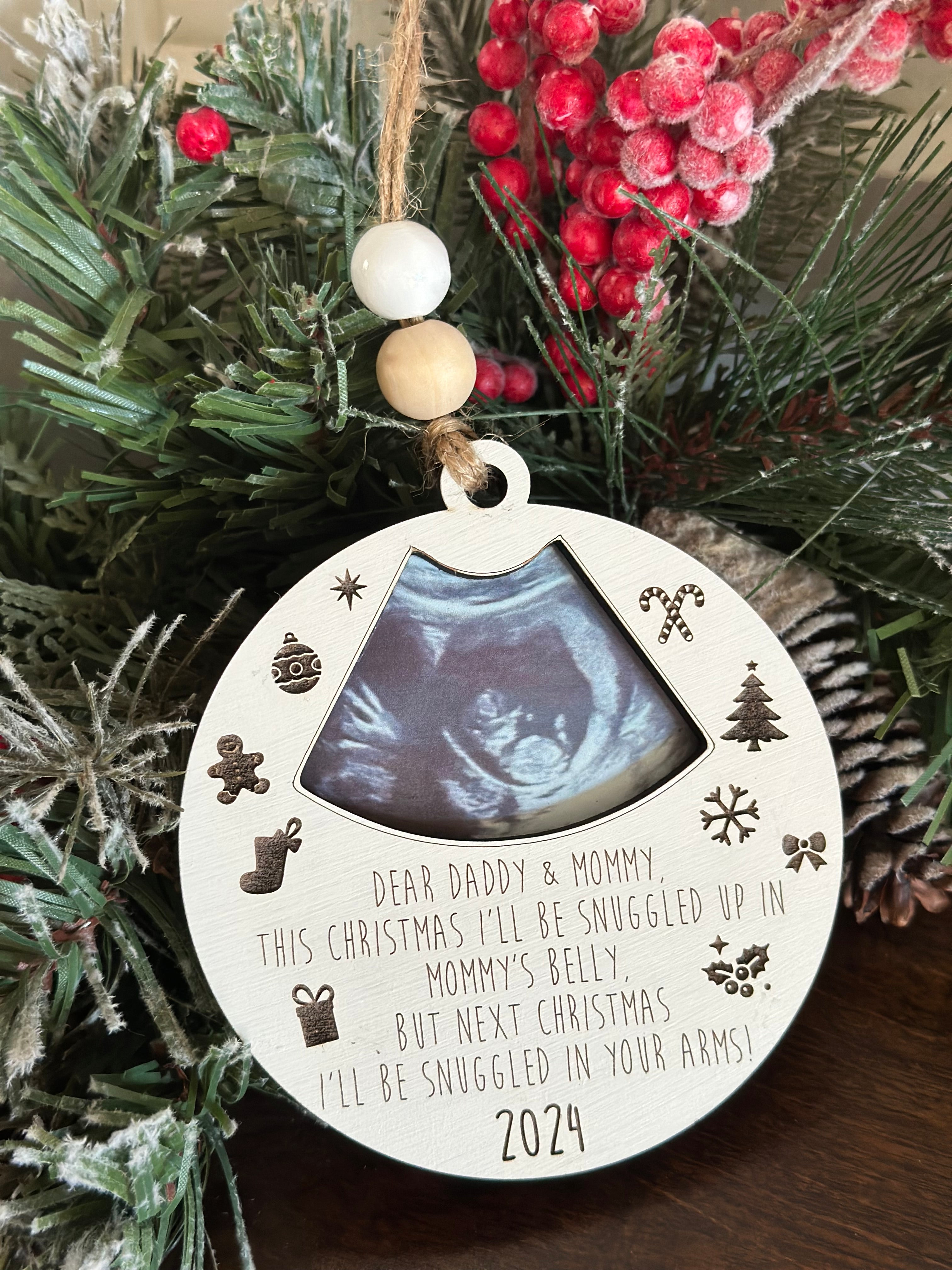 Sonogram Photo Ornament