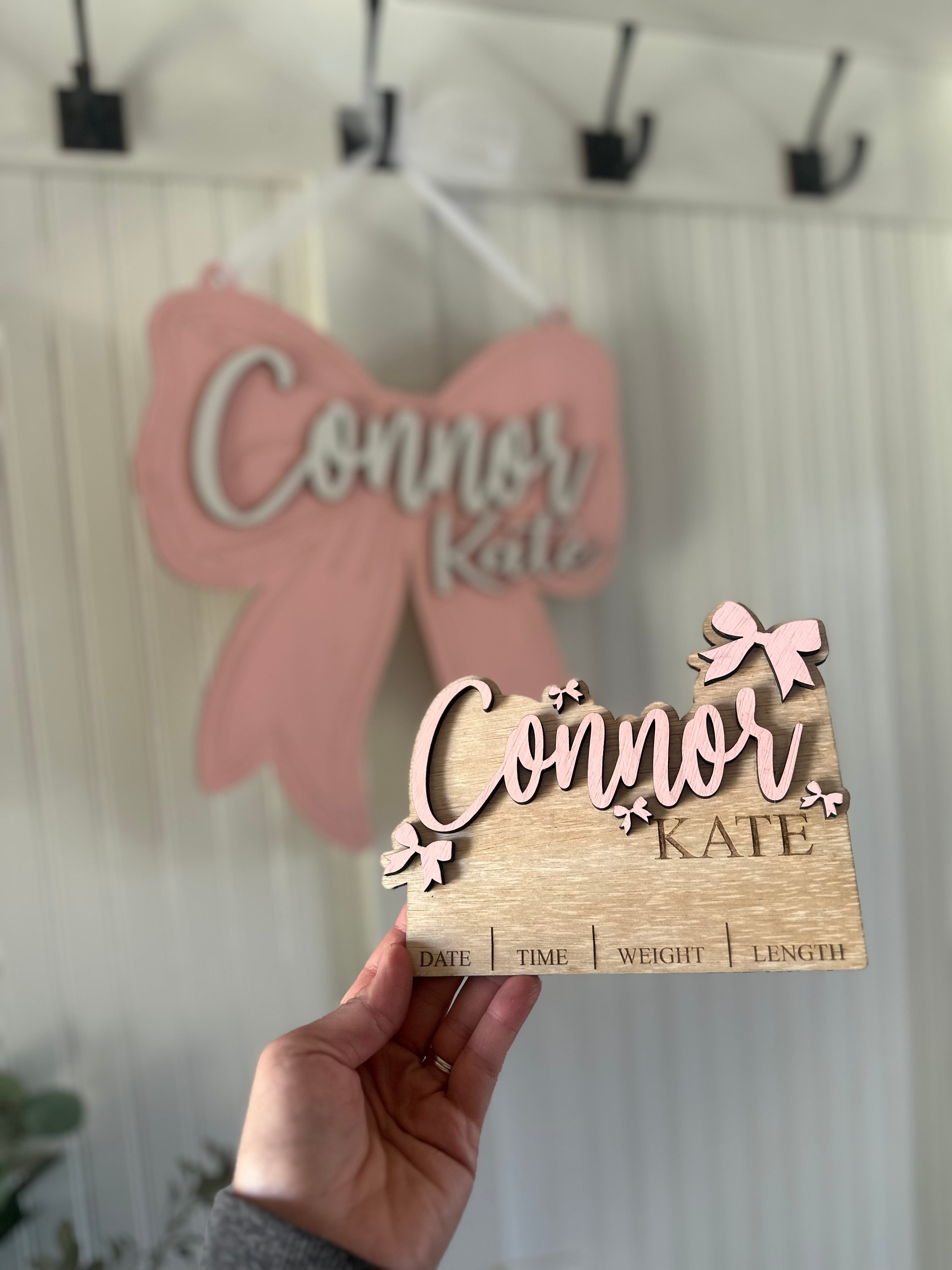Bow Birth Announcement