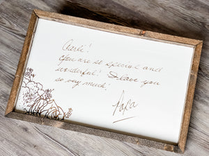 Engraved Handwriting