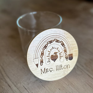 Personalized Glass Canister + Lid