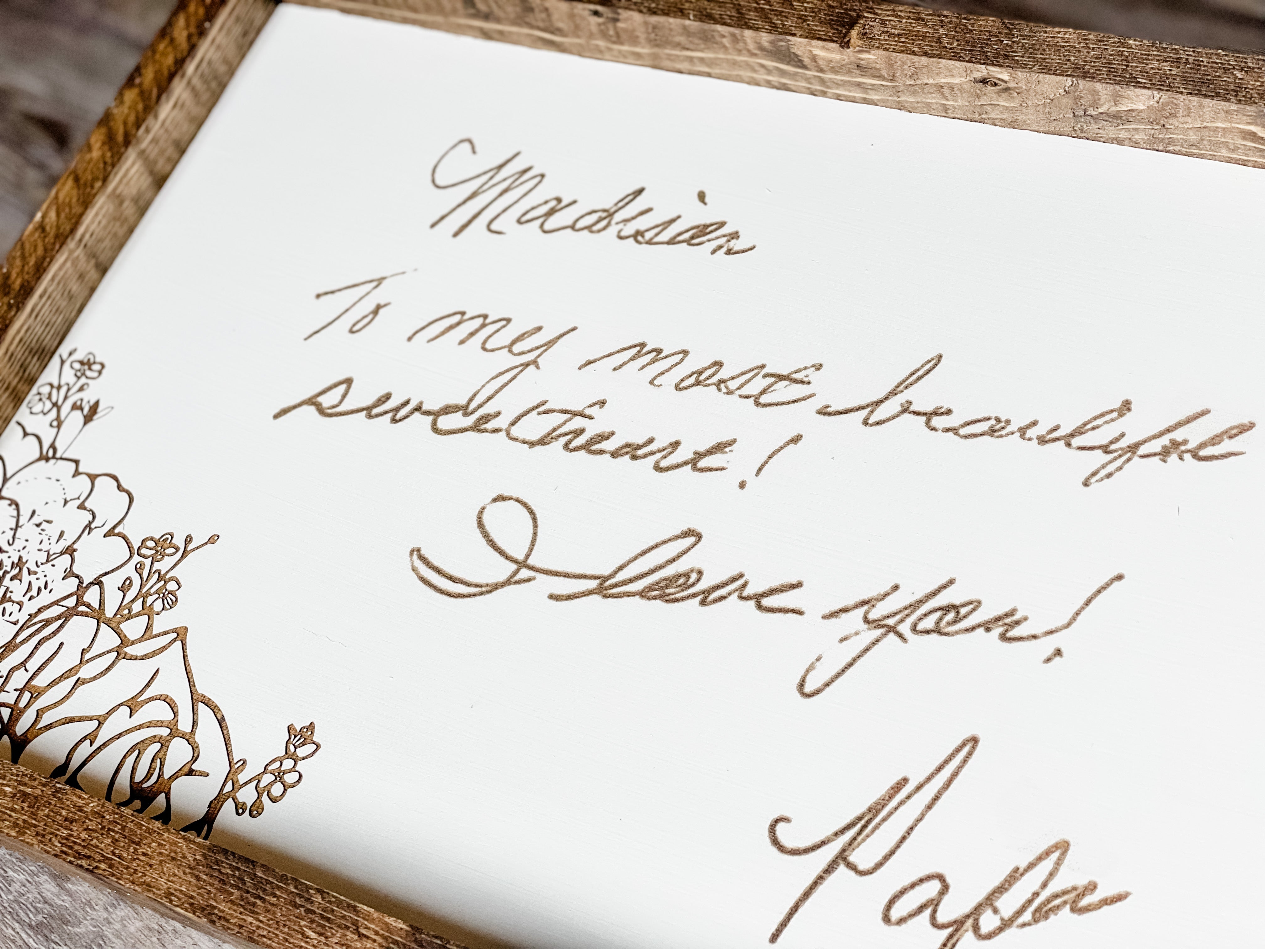 Engraved Handwriting