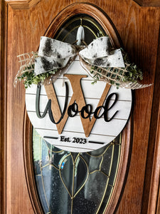 Shiplap Family Door Hanger