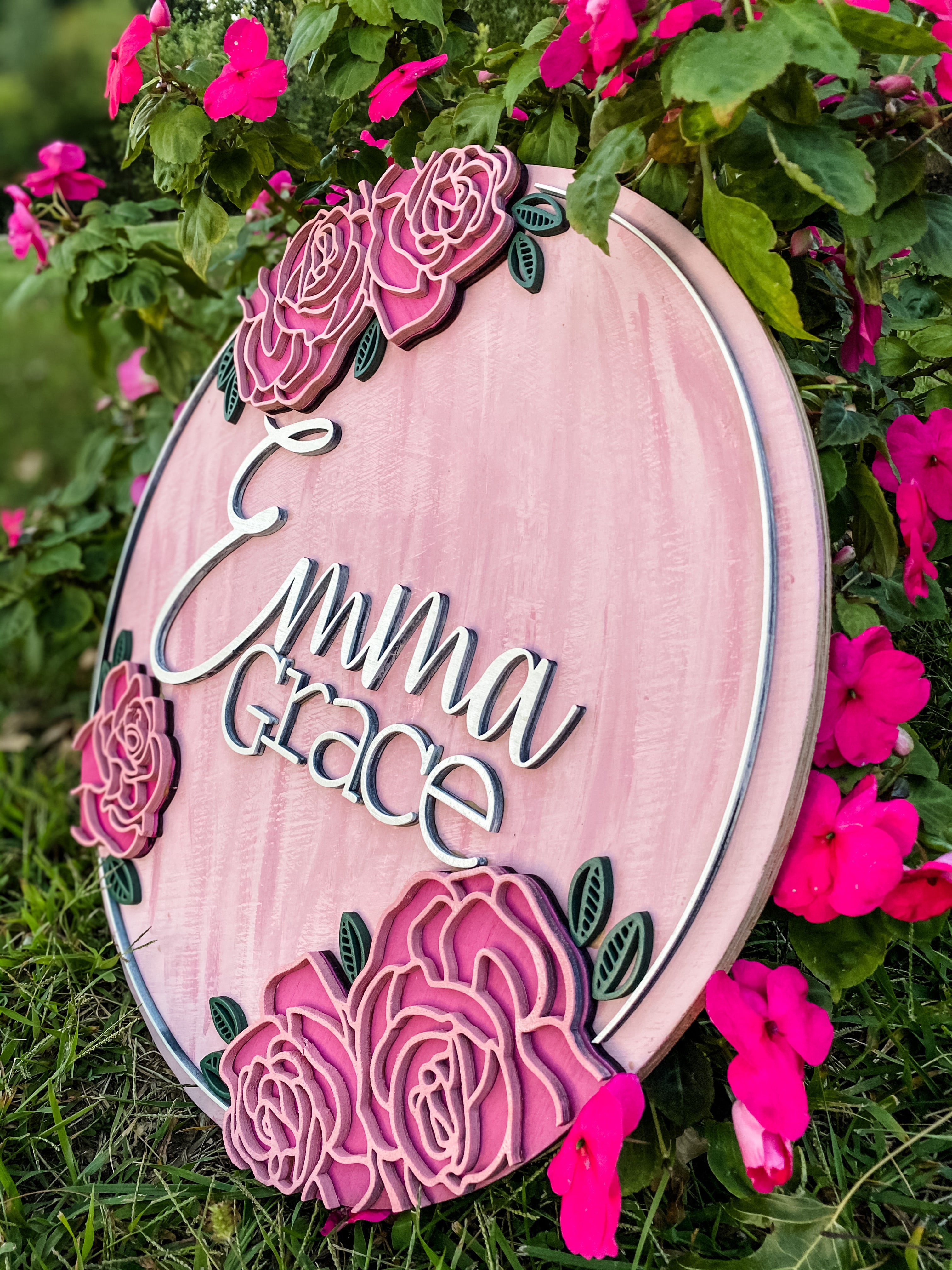 The Emma Floral Name Round