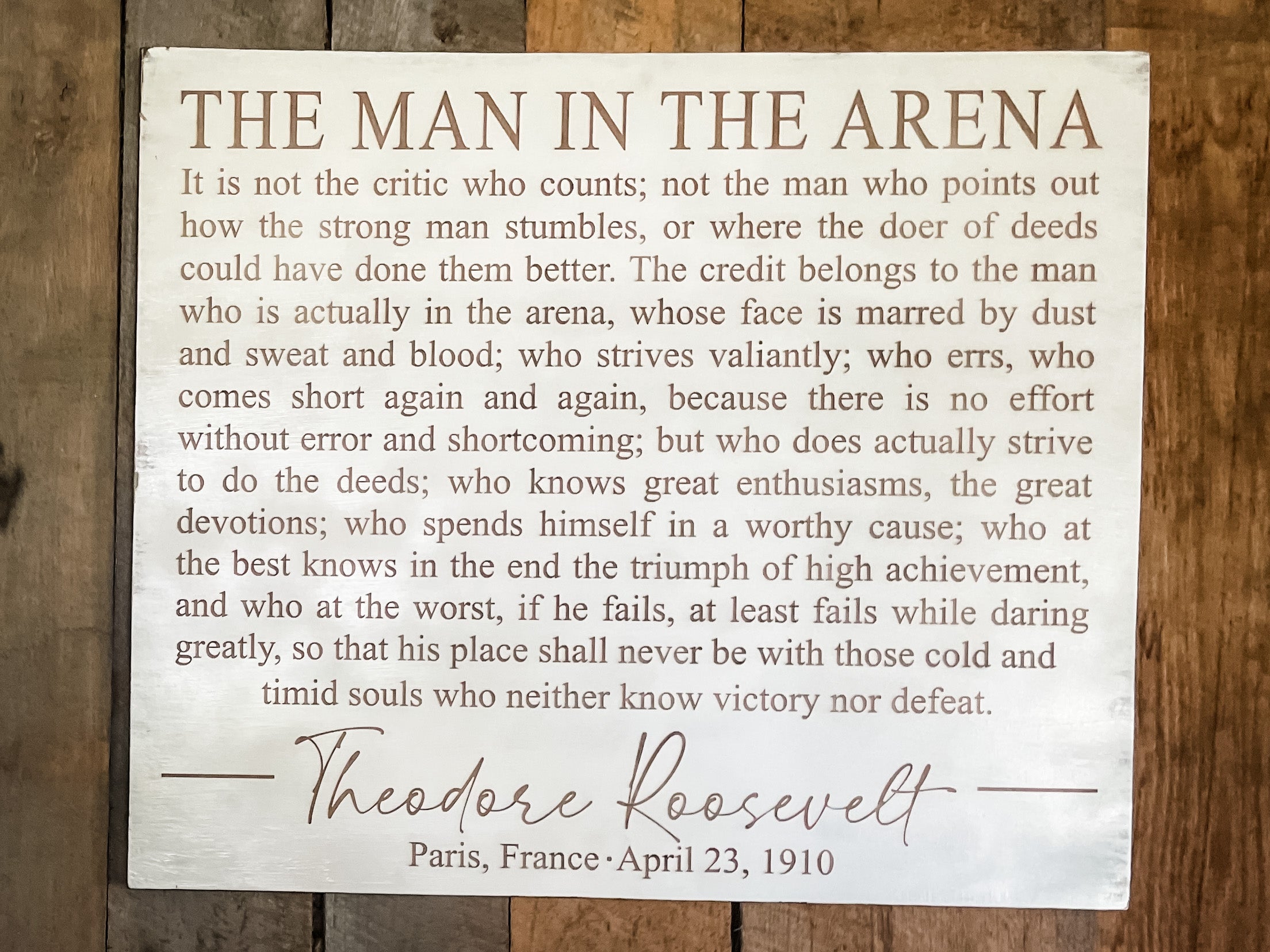 The Man In The Arena