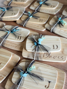 Personalized Bamboo Cutting Board Set