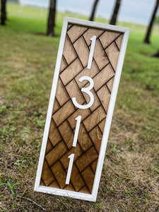 Herringbone House Number