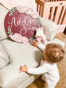 The Adaline Floral Name Round