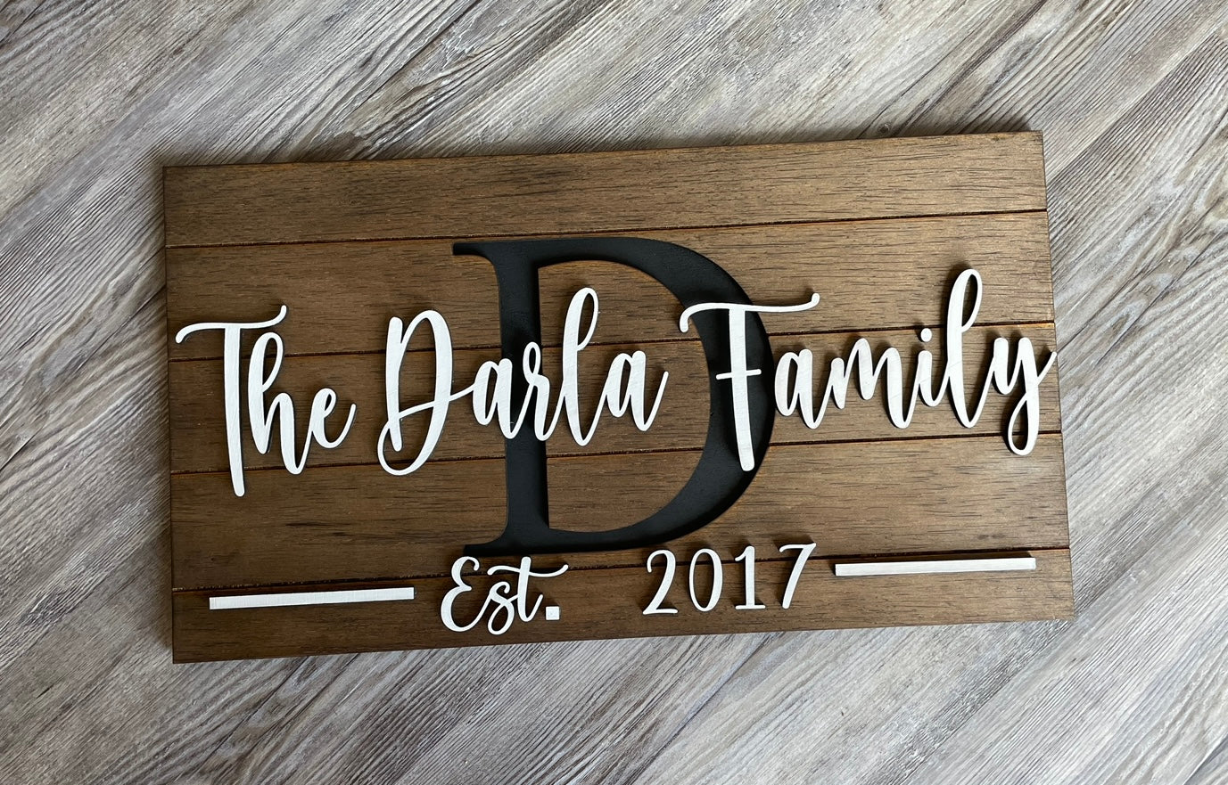 Family Name Plaque