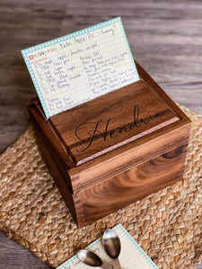 Acacia Recipe Box