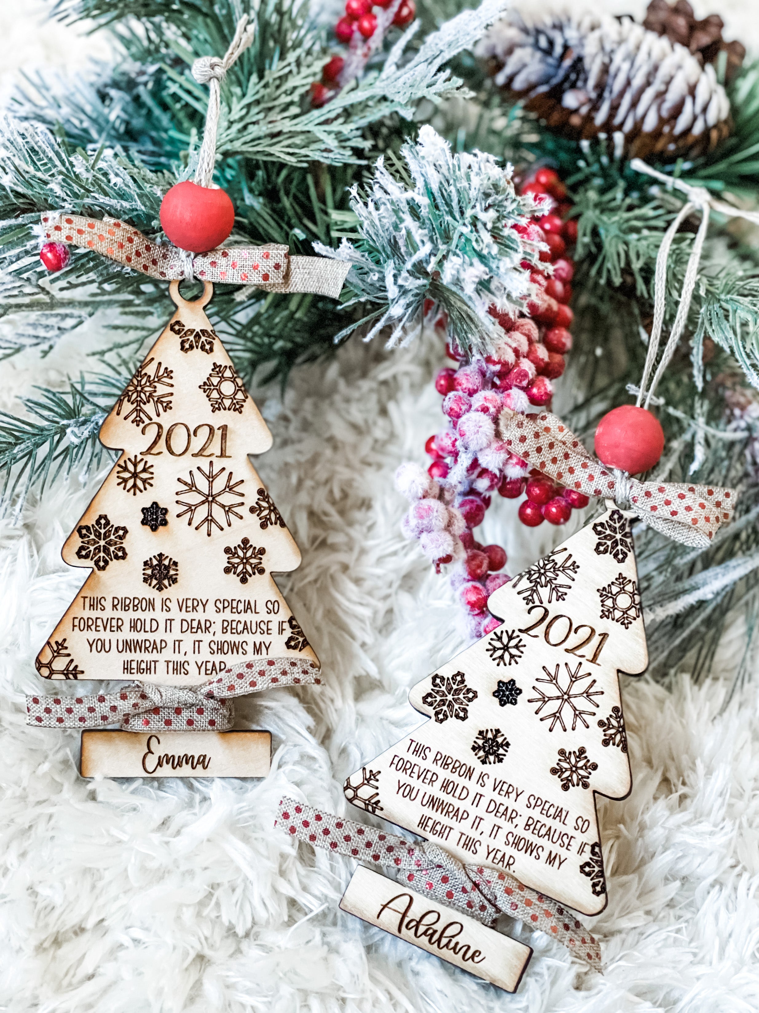 Personalized Height Ornament