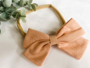 Blush Linen Headband