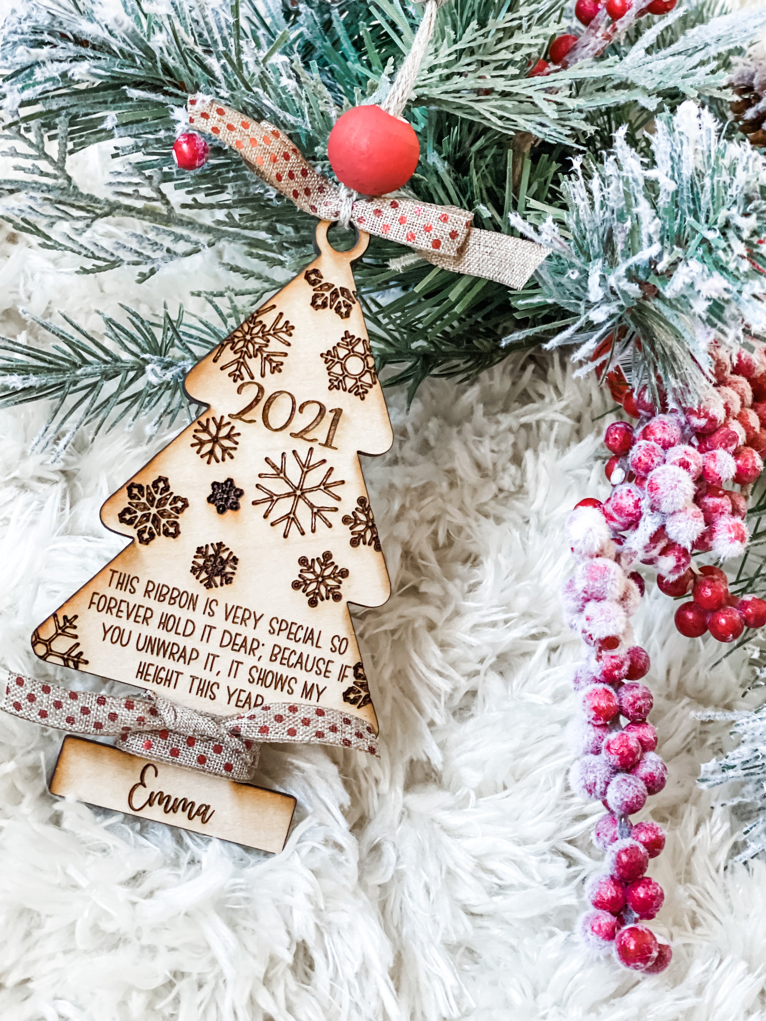 Personalized Height Ornament