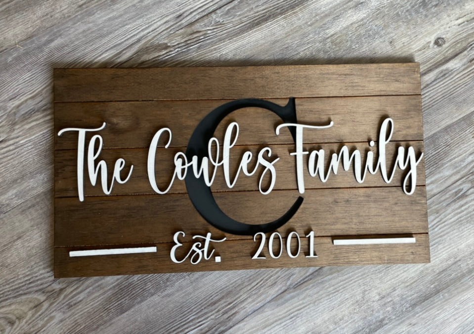 Family Name Plaque