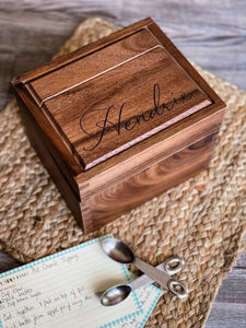 Acacia Recipe Box