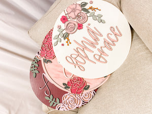 The Sophia Floral Name Round