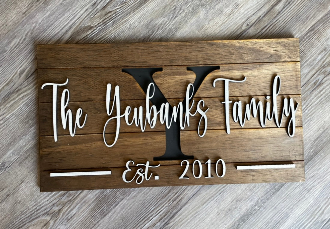 Family Name Plaque