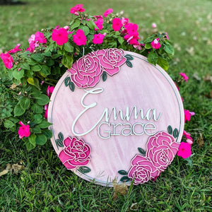 The Emma Floral Name Round