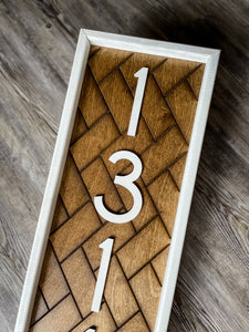 Herringbone House Number