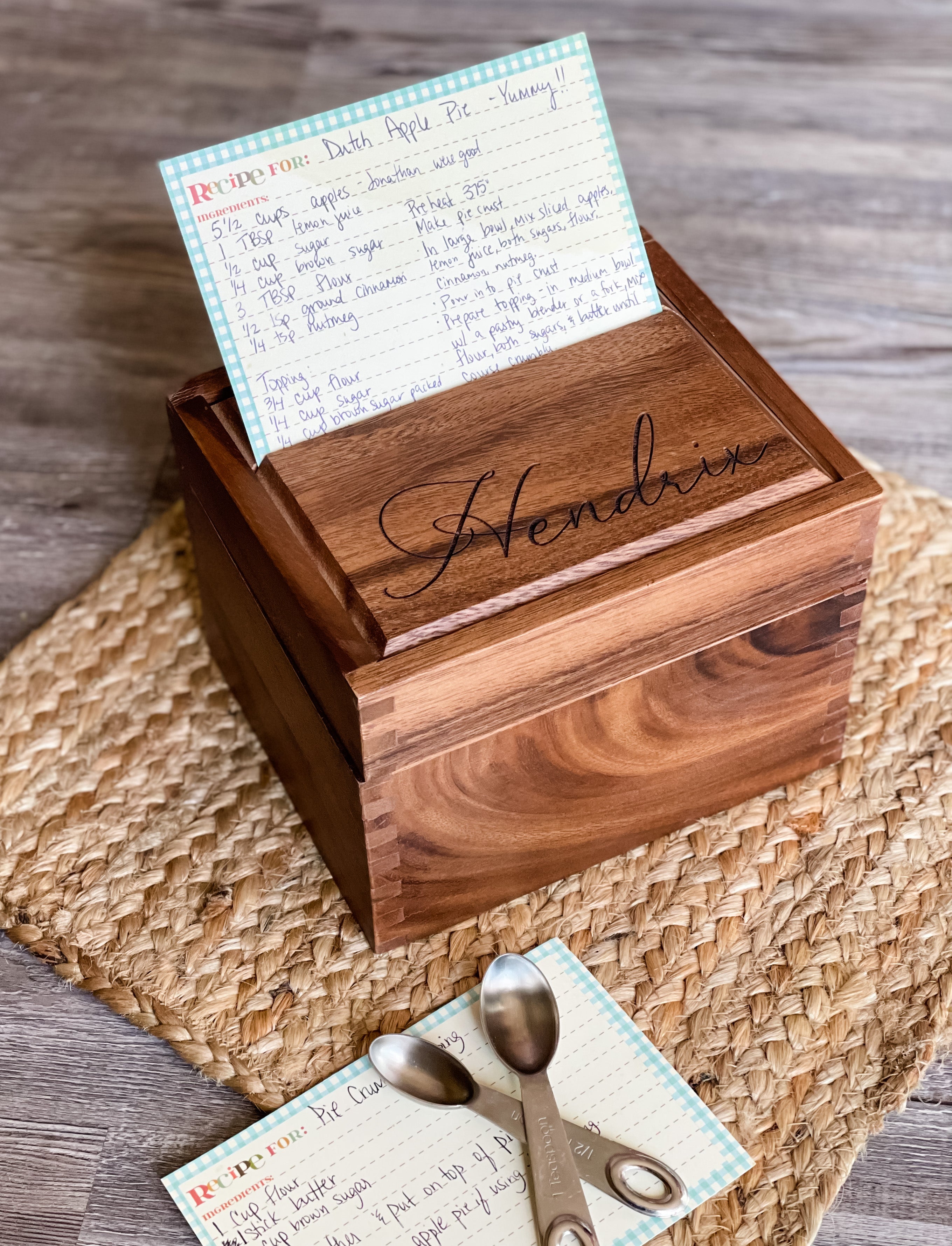 Acacia Recipe Box