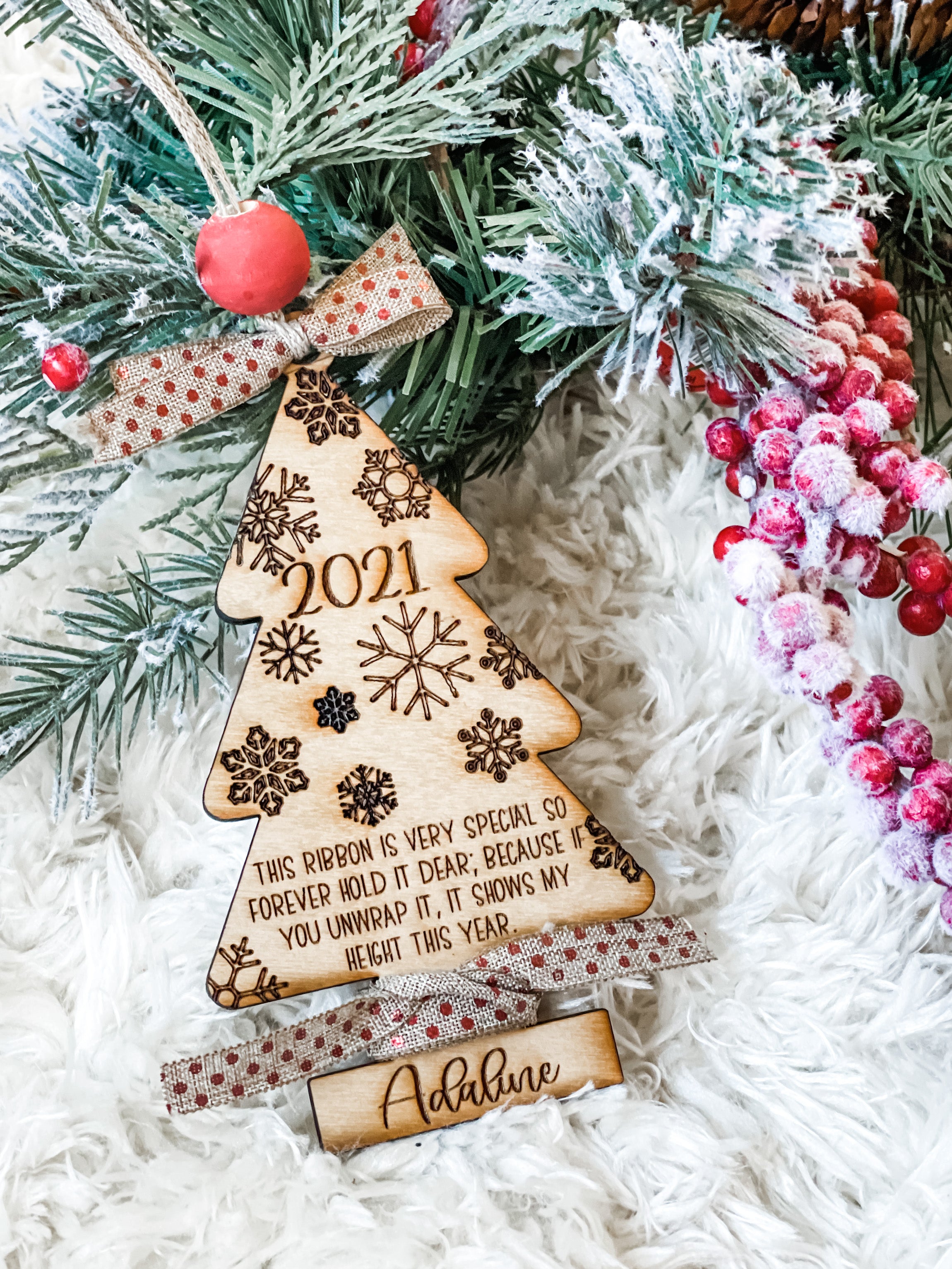 Personalized Height Ornament